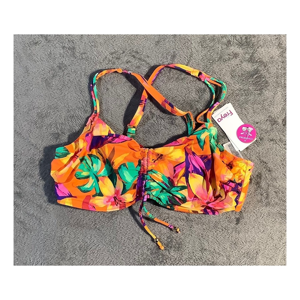 Freya Sun Haze Bikini Top 36DD Multicolor Convertible Straps